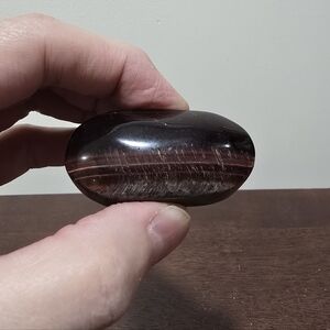 Red Tigers Eye Crystal Palmstone #C